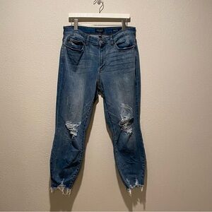 Judy Blue Jeans Womens skinny fit size 16W Distressed‎ frayed Style JB82150MD-PL